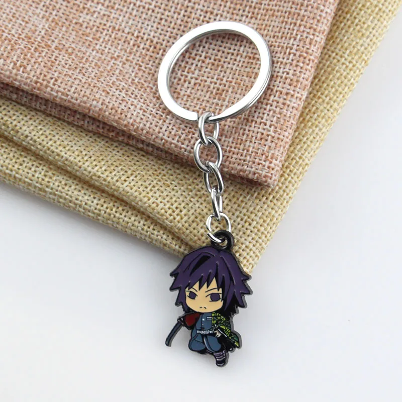 أنيمي شيطان القاتل المفاتيح كامادو تانجيرو الاكريليك موضة الاتجاه حلقة رئيسية للقرط للنساء الرجال هدية الديكور سيارة مجوهرات