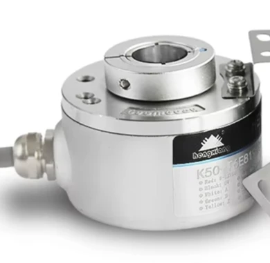 K50 Incremental Hollow Shaft Encoder Motor DC 12V-24V High Resolution 23040P/R IP50/IP65 Spring and Plate Type