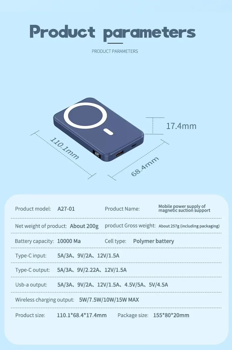 Imagem -02 - Banco de Energia Magnética sem Fio para Iphone Bateria Auxiliar Externa de Backup Macsafe Original 15 14 13 12 Pro