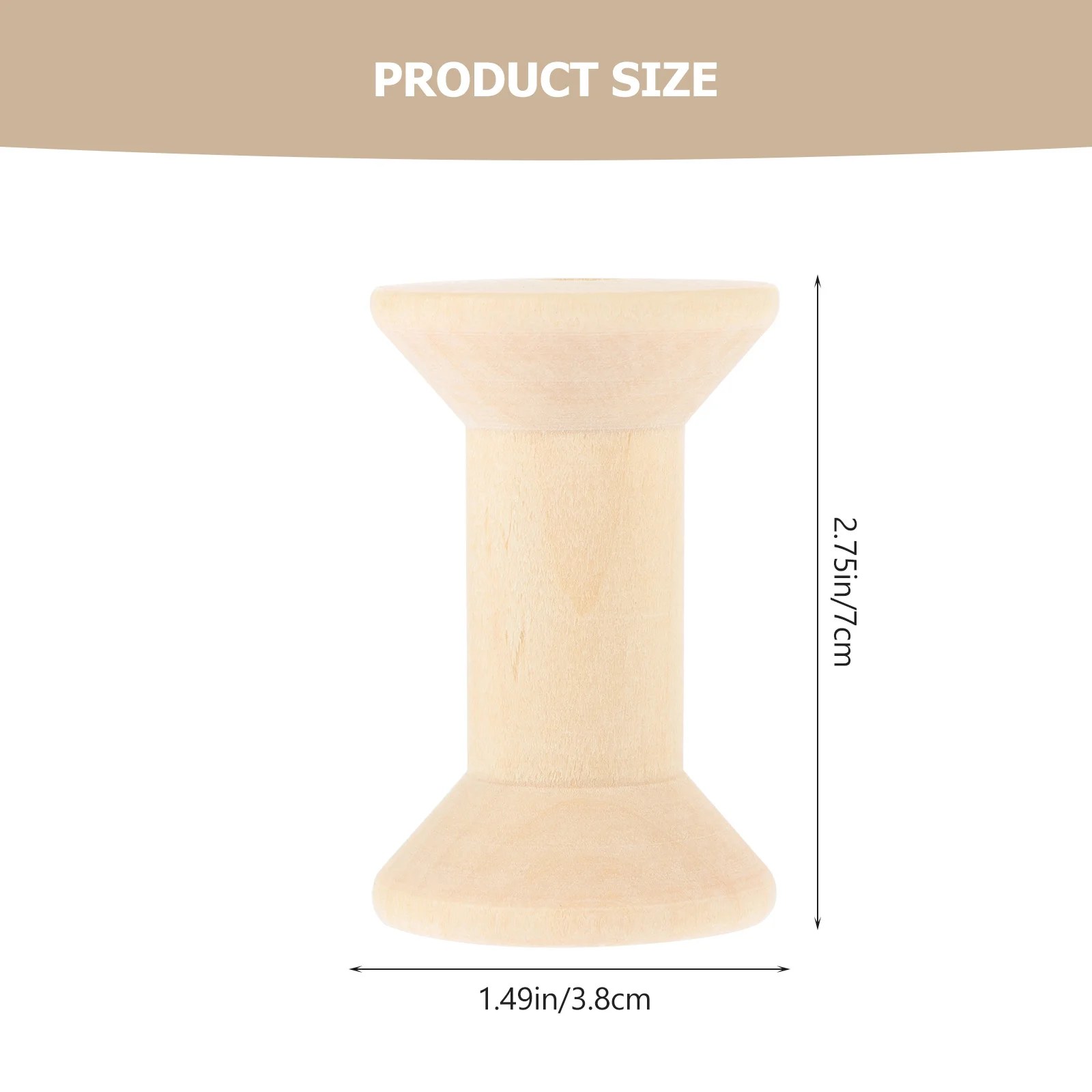 Bobinas de madera Natural, bobinas de hilo de madera, suministros para manualidades de costura para bricolaje, bobinado de alambre de bordado, carretes de bobinado de madera, 5 uds.