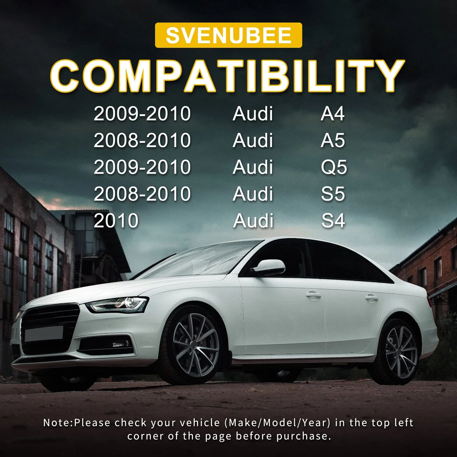 Svenubee 16pcs Kits Front Upper Lower Control Arm Tie Rod Sway Bar Link Sets for Audi A4 A5 S5 Q5 2008 2009 2010 8K0407152C