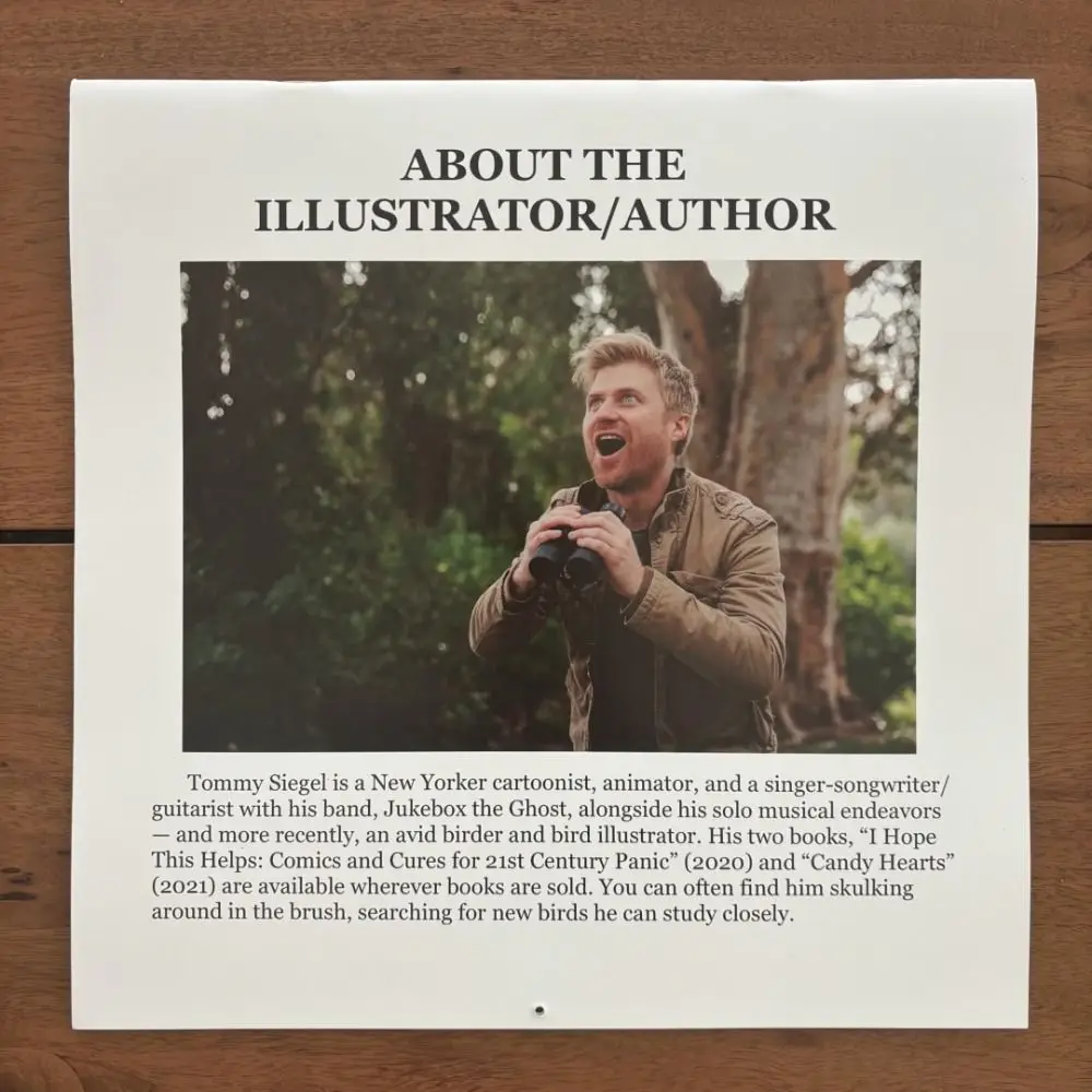 Calendario 2025 di uccelli estremamente accurati, facile installazione, calendario da parete in carta, regalo, programma multifunzionale per la decorazione della casa