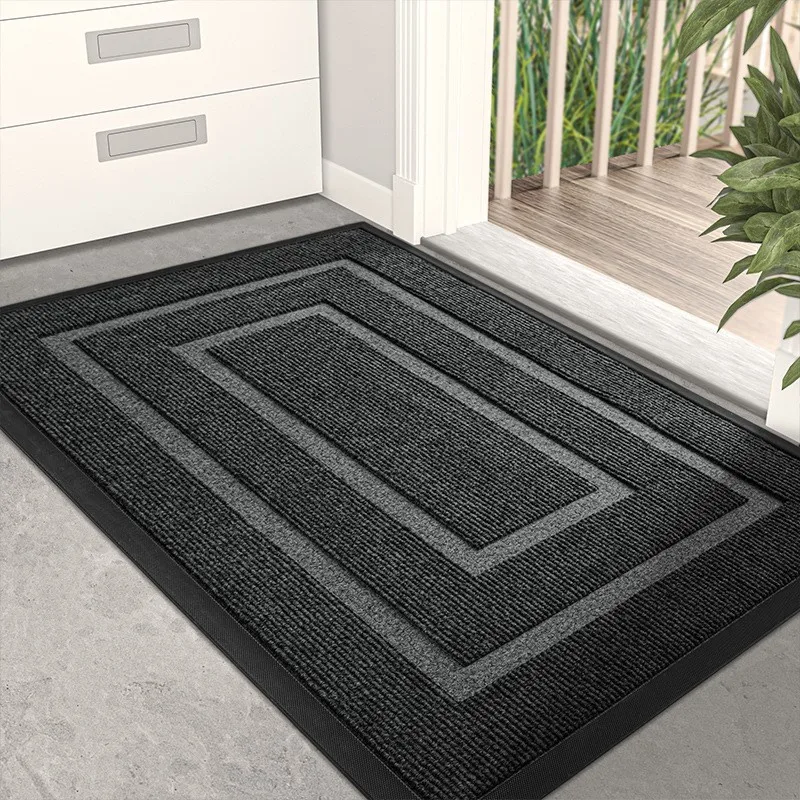 

Front Door Mat Non-Slip Durable Low Profile Welcome Mat Heavy Duty Waterproof Stain Resist Doormats for Entrance Home