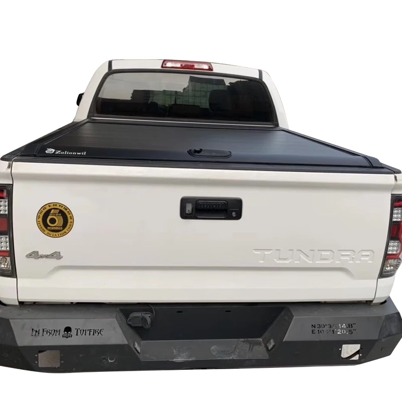 

Zolionwil Hot Selling Aluminium Roller Lid Pickup Manual Retractable Tonneau Cover for Tundra