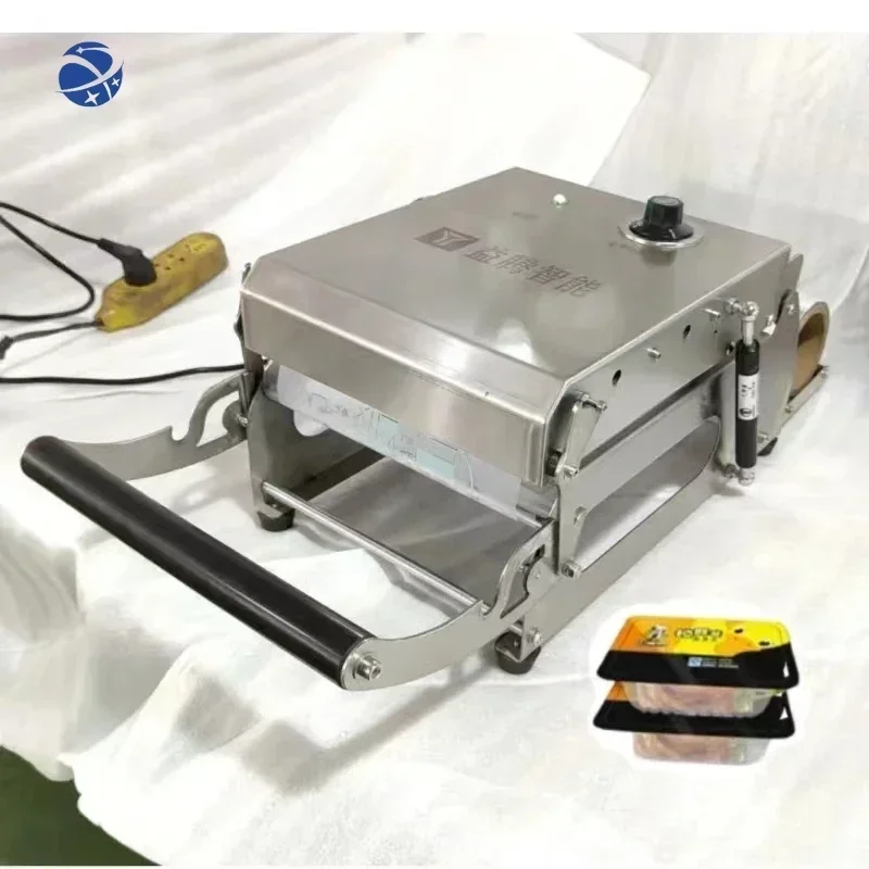 Manual Tray Packaging Sealing Machine Small Plastic Food Meat Container Tray Portable Heat Sealer