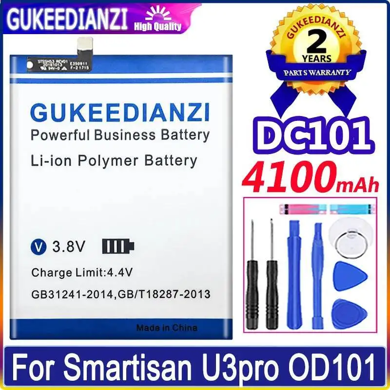 

Надежный источник питания для Smartisan U3 Pro OD101 OD103 OD105 OS103 OS105 4100 мАч, легкий аккумулятор для мобильного телефона DC101