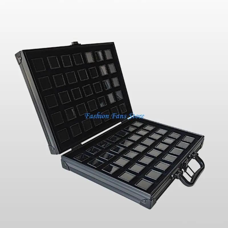 

Просторный ящик для хранения драгоценных камней из алюминиевого сплава с защитными вставками из пенопласта для коллекционеров и