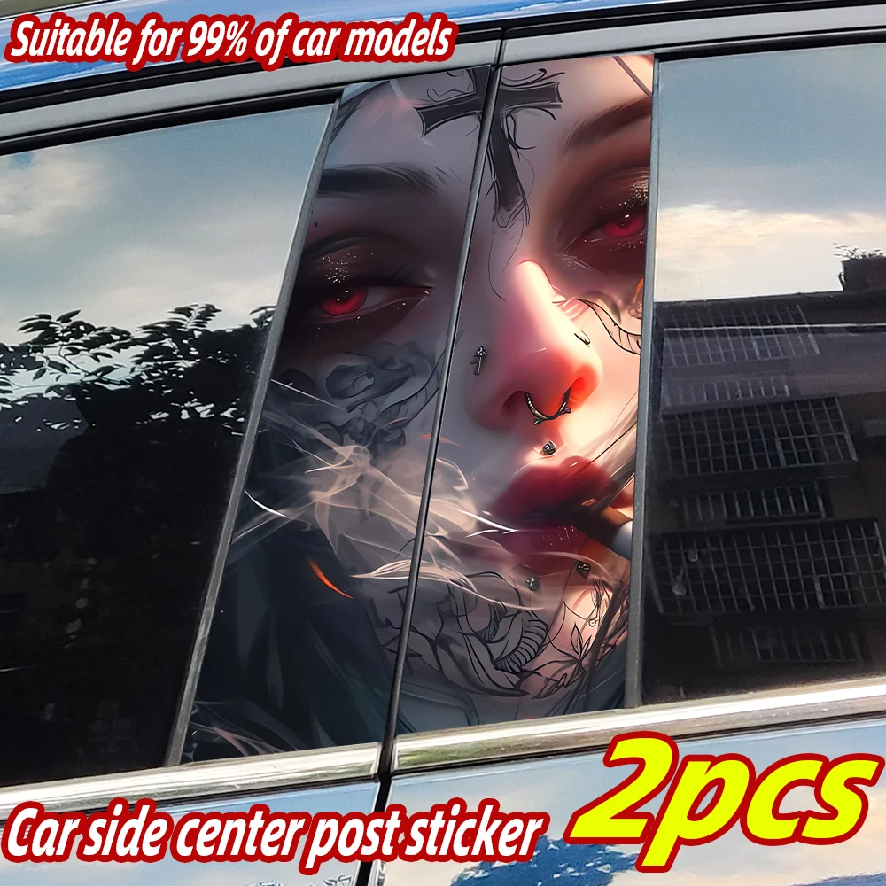 

Gothic Nun Sister Car Sticker Car B-pillar Decal Waterproof Sticker Auto Center Pillar Sticker Cover Scratches Decor Accessories