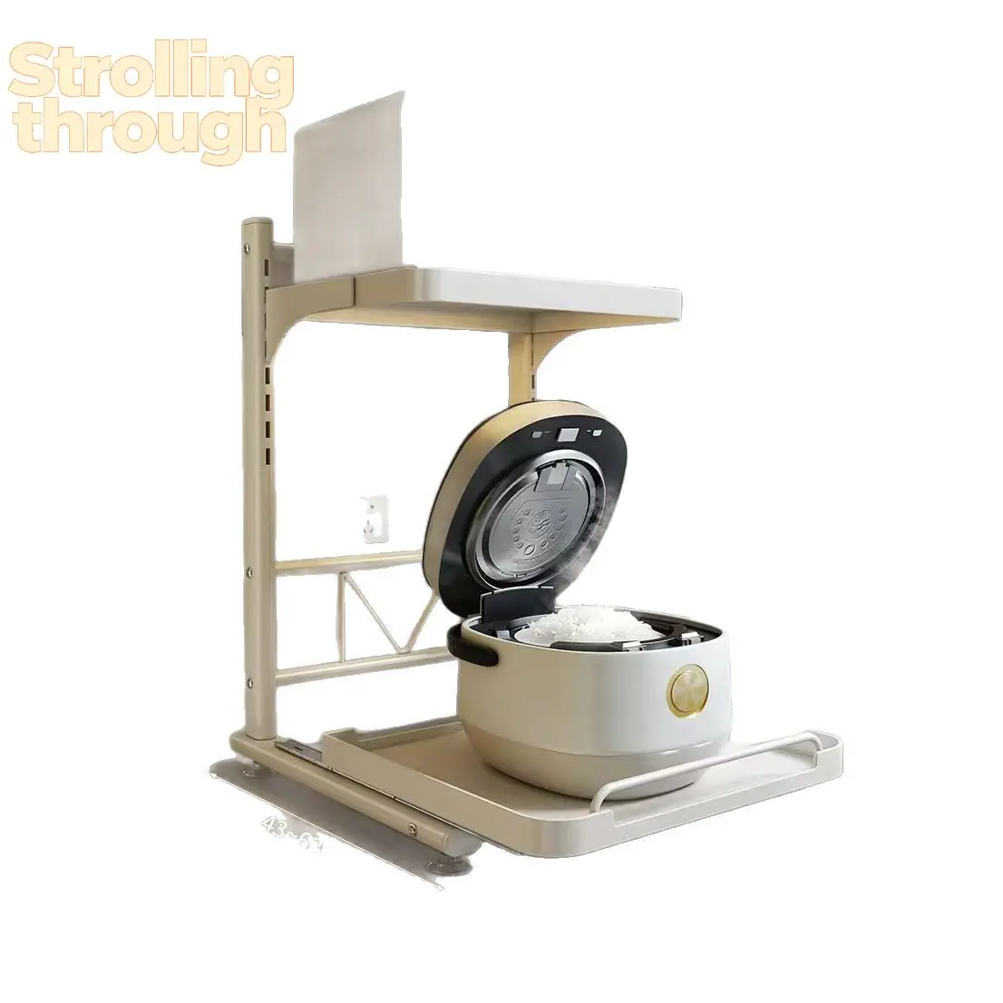 

Rice cooker rack, kitchen multi-functional oven, pot holder, pull-out microwave oven, storage layer shelf