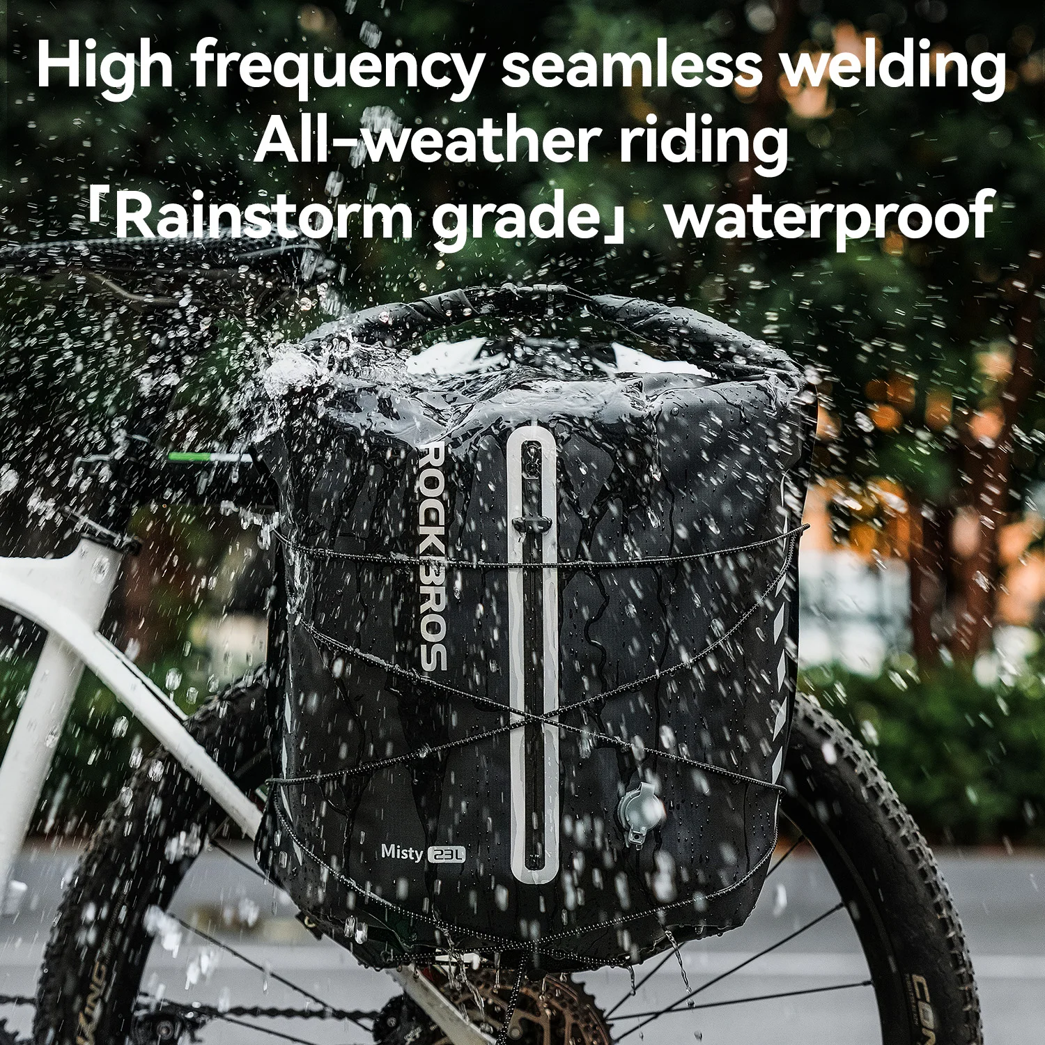 

ROCKBROS Waterproof Bike Rack 23L Lightweight Vacuum Storage Saddle Multifunctional Bike Rear with Compression