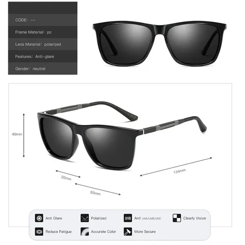 Imagen 2 del producto -0,5 -0,75 a -6,0 gafas de sol para miopía con lentes de visión nocturna graduadas, gafas de sol con dioptrías antideslumbrantes para mujeres y hombres