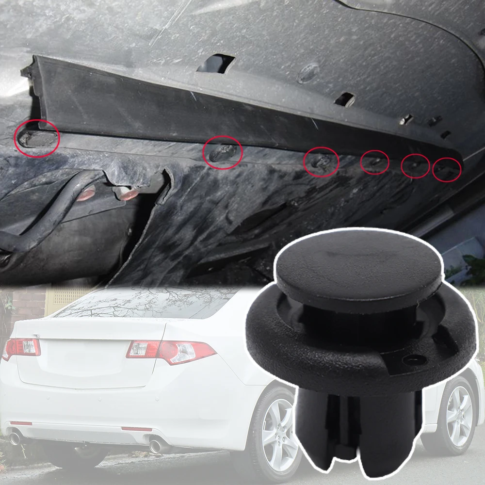 Chassis Panel Body Lining Clips, Car Grill, Under Tray, Bumper Rebites para Honda Accord 7, 2003-2015, 2009, 2012, 10pcs