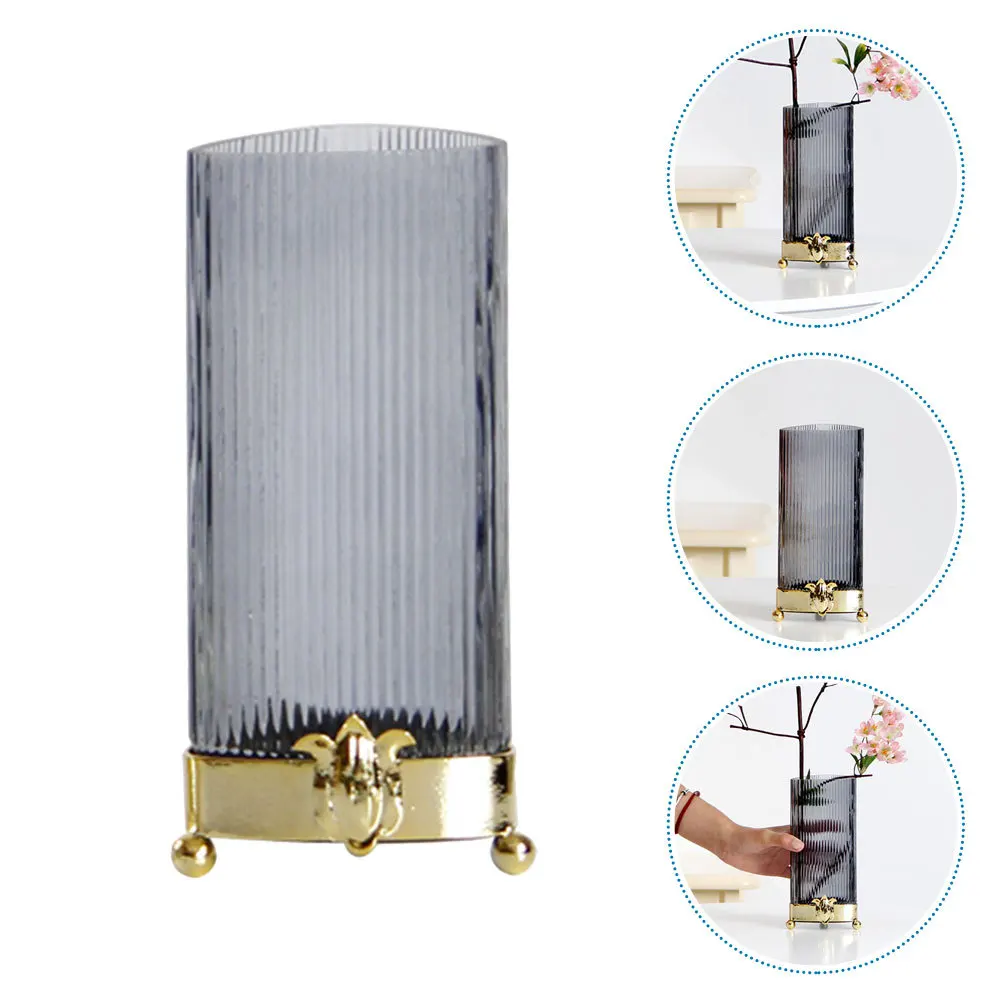 

Unique Glass Vase Decorative Flower Vase Simple Design Home Office Balcony Patio Desktop Gift Glass Vases for Flowers