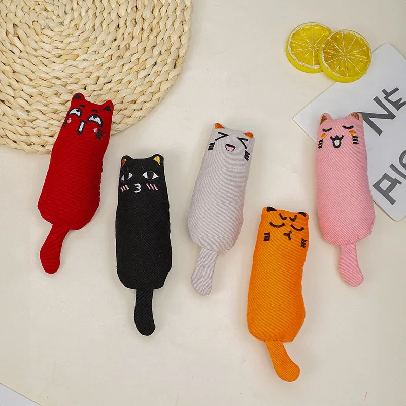 Rustle Sound Catnip Toy Cats Products for Pets Cute Cat Toys for Kitten Teeth Grinding Cat Plush Thumb Pillow Pet Accessories