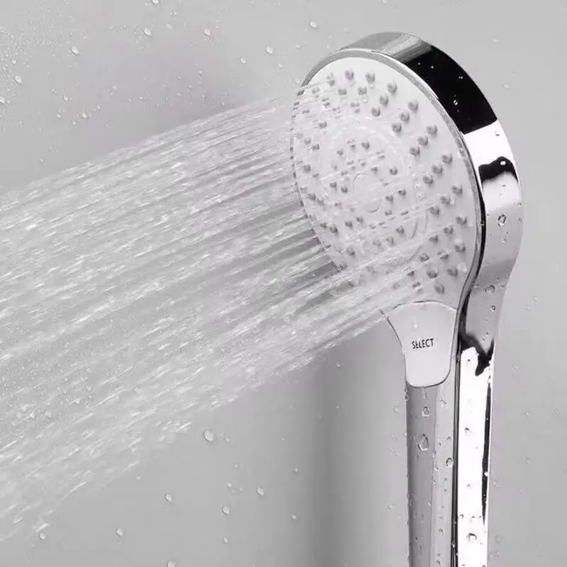 

Shower Set Bathroom Toilet Showerhead with Large Panel Pressurized Button-adjustable Water Flow Handheld Shower Sets Bathroom