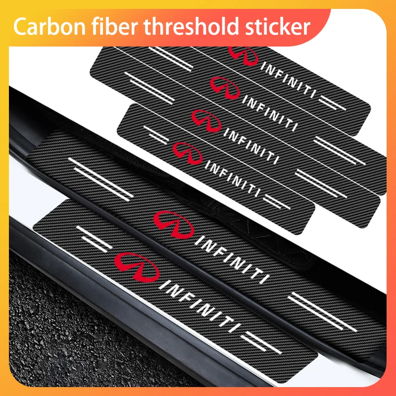 

Car Door Sill Carbon Fiber Sticker Threshold Side Anti Scratch Tape Waterproof For Infiniti Q50 FX35 Q30 G37 Q70 QX70 G35 QX60