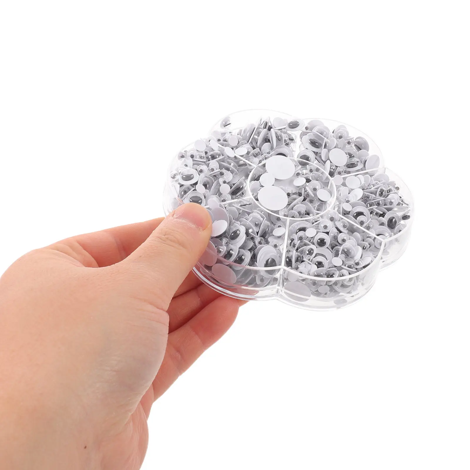 

Набор самоклеящихся подвижных глазок разных размеров (4 мм, 5 мм, 6 мм, 8 мм, 10 мм, 12 мм, 15 мм, 18 мм) для поделок и мягких игрушек