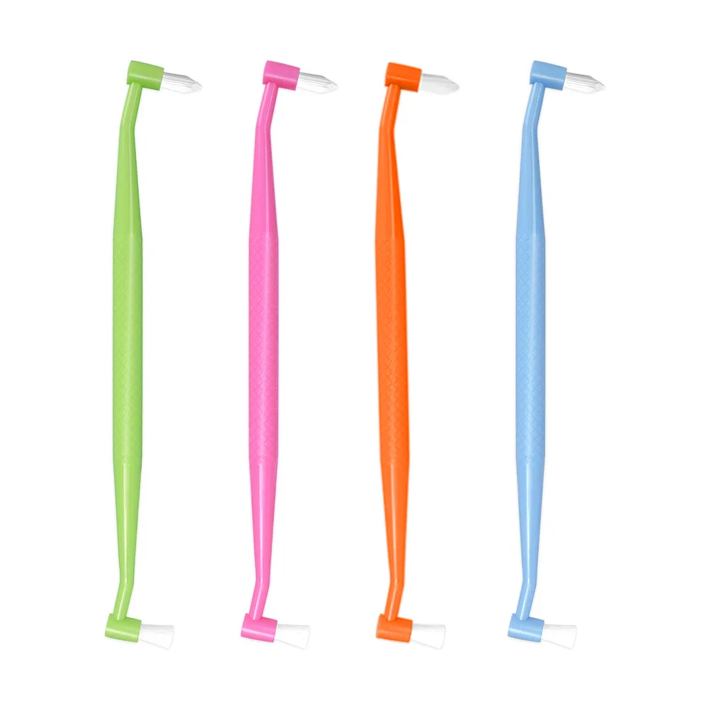4pcs Creative And Practical Orthodontic Toothbrush Single Bundle Brush Double Head Teeth Interdental Wisdom Teeth Brush Soft Bri