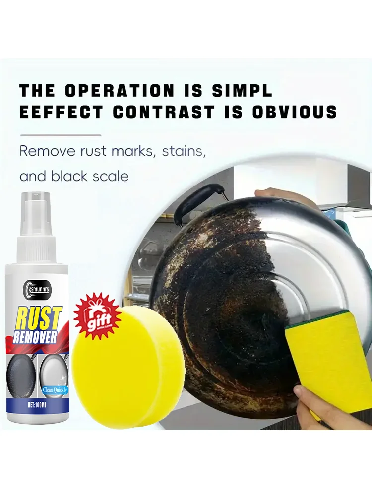 Dissolvant de rouille Miracle 120ML, 1 pièce, nettoyant de cuisine multi-usages pour camping-car, pour cuisinières, hottes, casseroles, éviers, élimine la rouille et la graisse, faible odeur