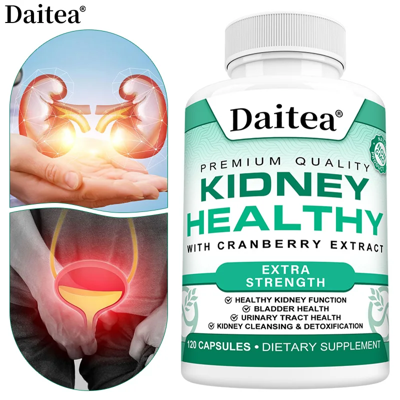 Premium Kidney Support Supplement (Cleansing & Detoxifying Supplement) for Urinary Tract & Bladder Health - Cranberry Extract