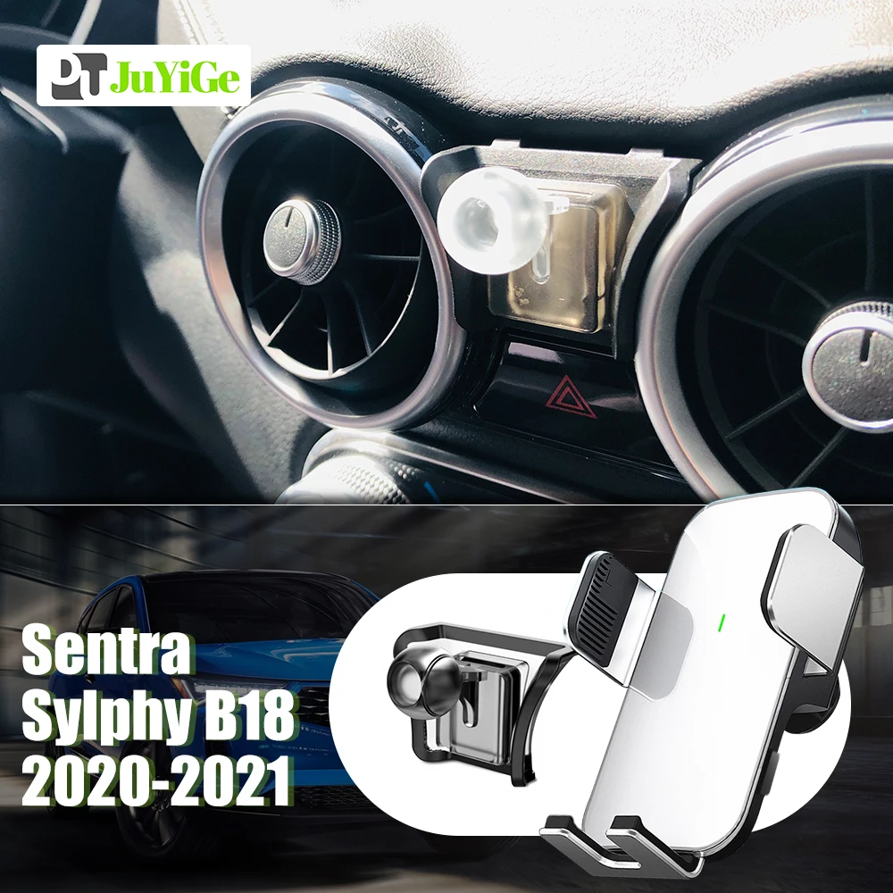 

For Nissan Sentra Sylphy B18 2020-2021 Car Mobile Phone Holder Special Fixed Bracket Solar Magnetic Wireless Charging