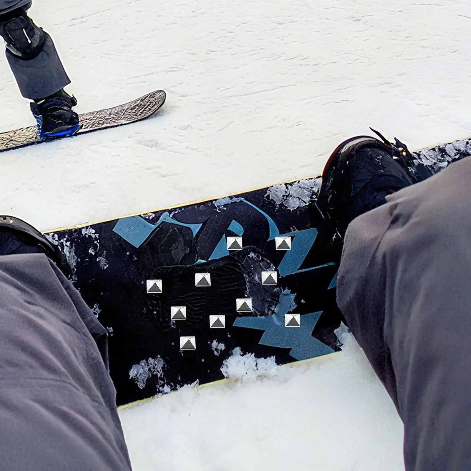 Лыжный коврик для петуха, 10 шт., снаряжение для зимних видов спорта, треугольные лыжные накладки с пентаграммой для женщин, мужчин, взрослых, подростков, начинающих