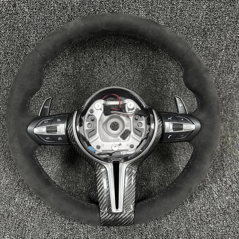 

Custom DIY Car Steering Wheel Cover For BMW F06 F10 F15 F16 F20 F21 F25 F30 F32GT F80 F82 X1 X3 X5 M Sport Suede Car Accessories