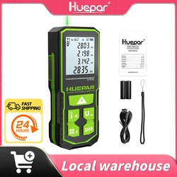 Huepar Laser Rangefinder Digital Laser Distance Meter  Measure 60M 100M 120M Trena Laser Tape Range Finder Green Beem