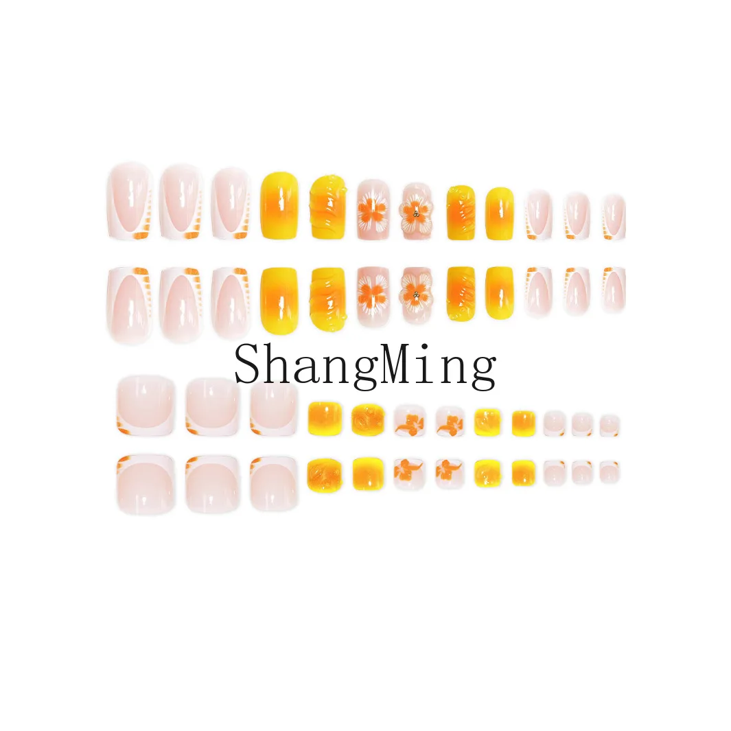 

PYH hot sale two-piece set of hands and feet 3D three-dimensional texture sweet and cute flower wearing armor finished