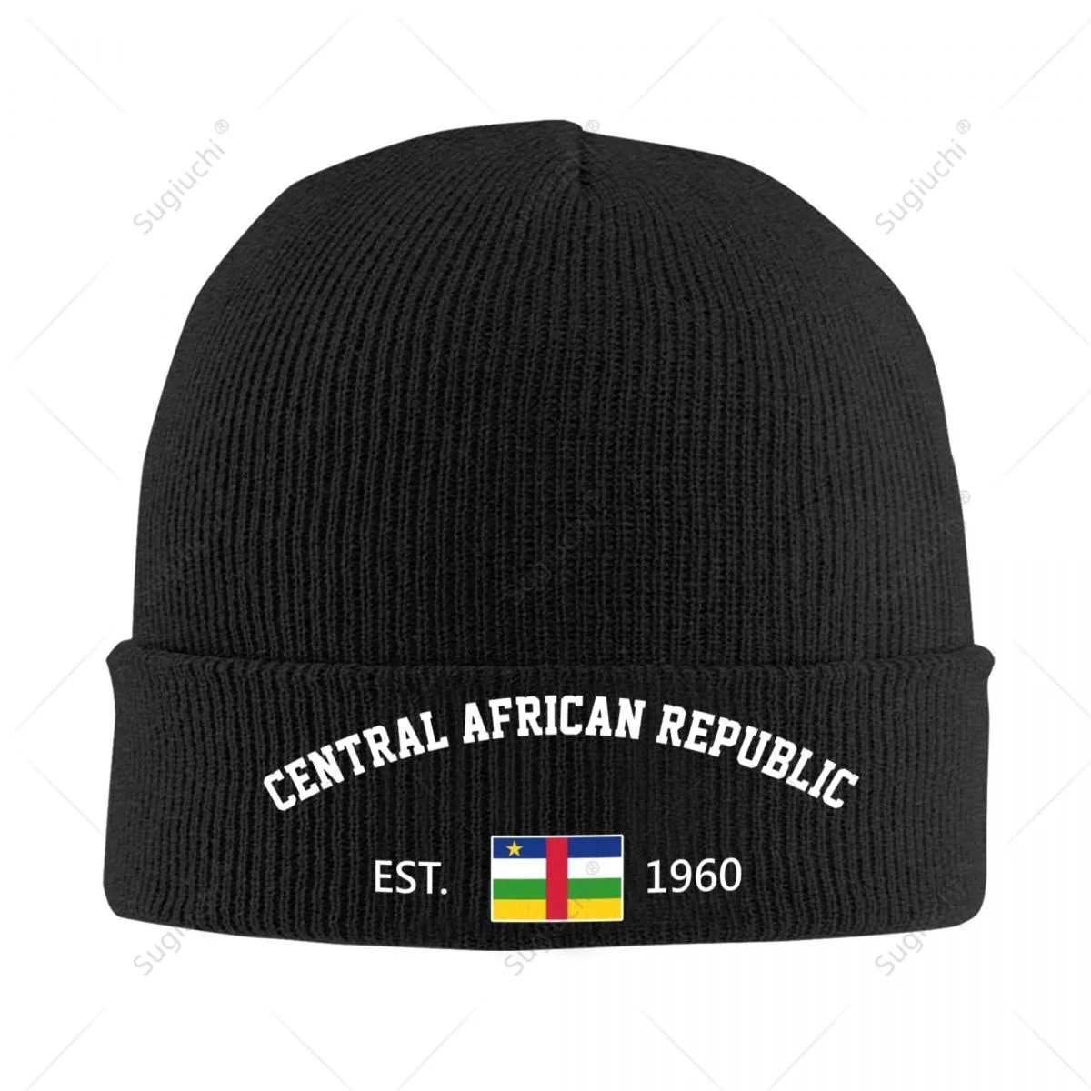 Knitted Hat Unisex Central African Republic EST.1960 Independence Day For Men Women Boys Winter Autumn Beanie Cap Warm Bonnet