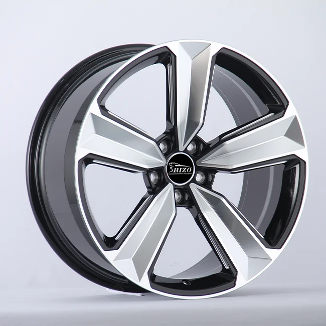 REP 695F 19/20inch 9J BLACK+Milling Face Staggered Multi-Spokes 5-holes 5 Spoke Rims Wheels Forged Wheel Ready to Ship for Audi