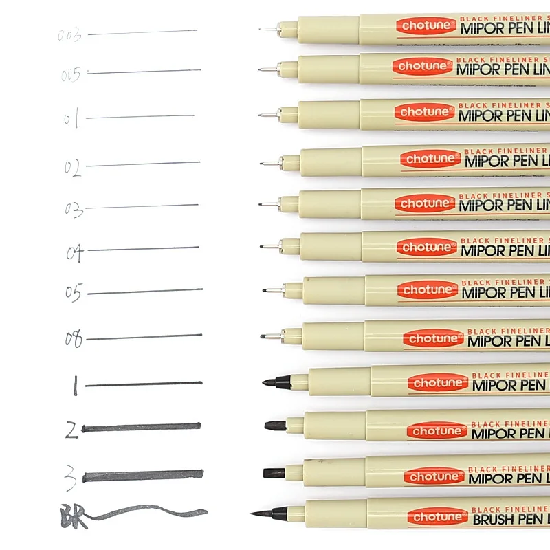 Manga Markers Needle Pen Art Hand-painted Hook Line Pen Sketch Pens Stationery Set Art Supplies School Supplies Art