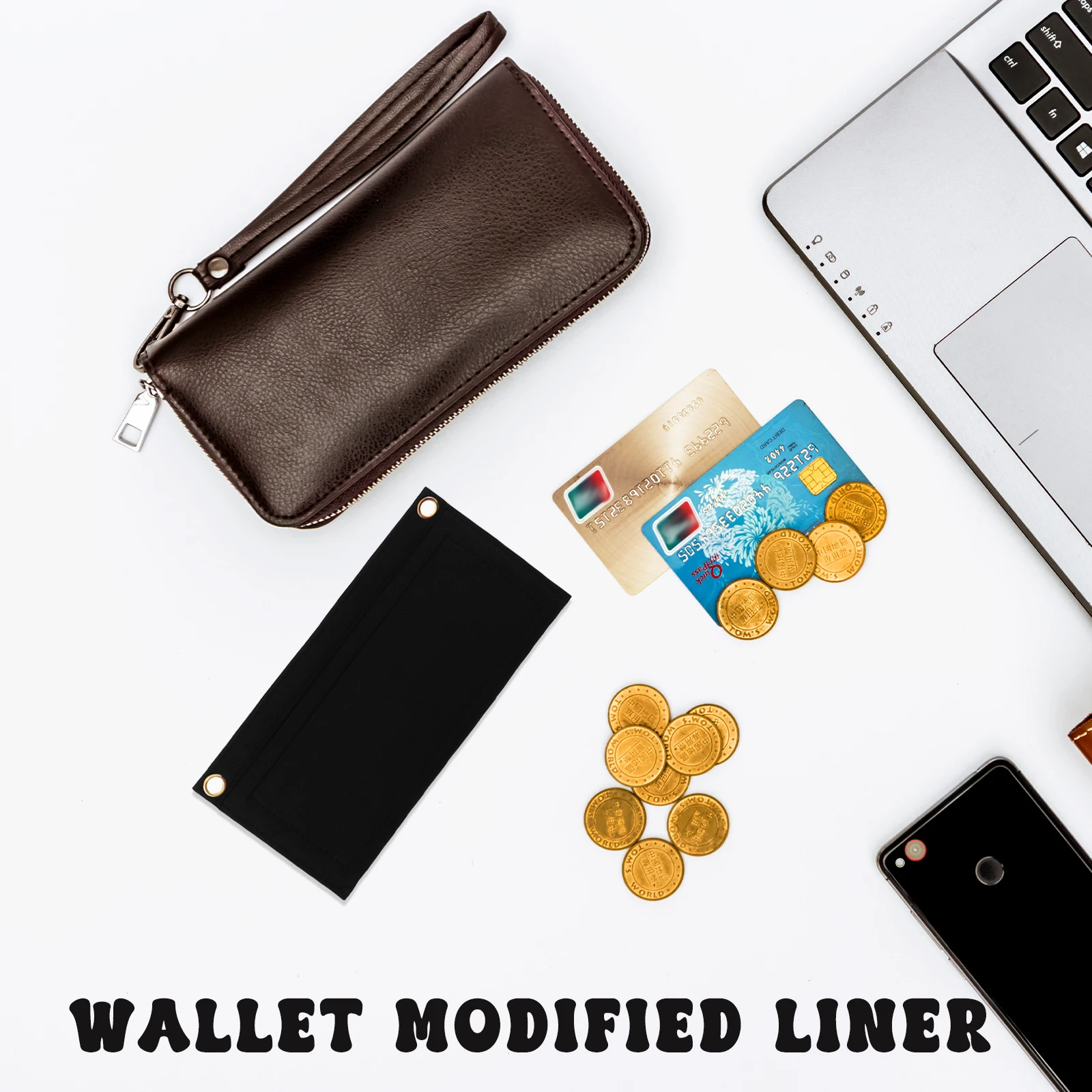 

5Pcs Felt Purse Organizer Insert Multi-Pocket Wallet Divider Handbag Clutch Bags Liner Women Travel Organizer Felt Insert Bag