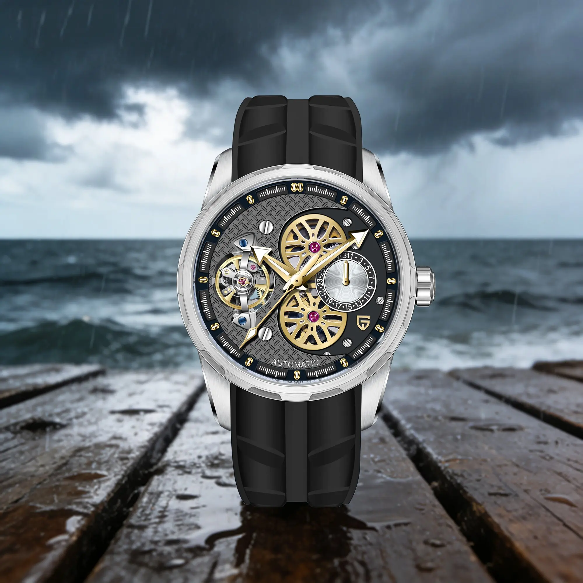 

PAGANI DESIGN New Men's Luxury Automatic Mechanical Watch 44mm Noble Exclusive Calendar Waterproof Watch Sapphire Glass Mirror