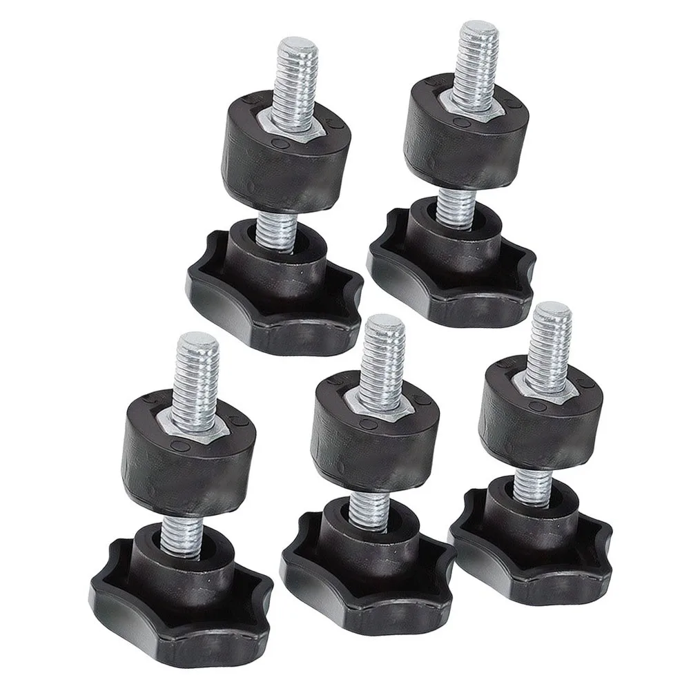 Brand New Practical Star Shape Thread Clamping Handle Tightening Screw Screw On Six Petals Black Great For Saw