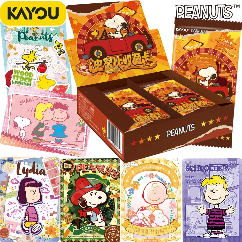 

Genuine Official Kayou Snoopy Fun Cards Cartoon Cute Classic Personality IP Star Vitality Happy Daily Life Collection Cards Gift