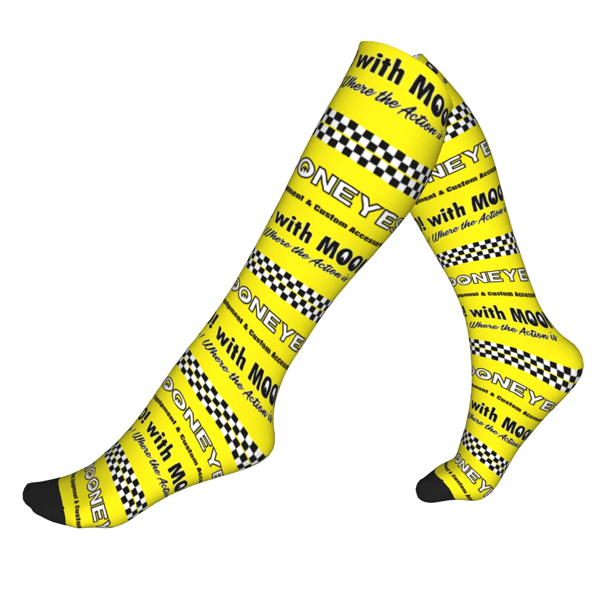 JDM Moon Eyess Motorcycle Racing Dress Socks for Men Women Warm Fashion  Sports Compression Socks