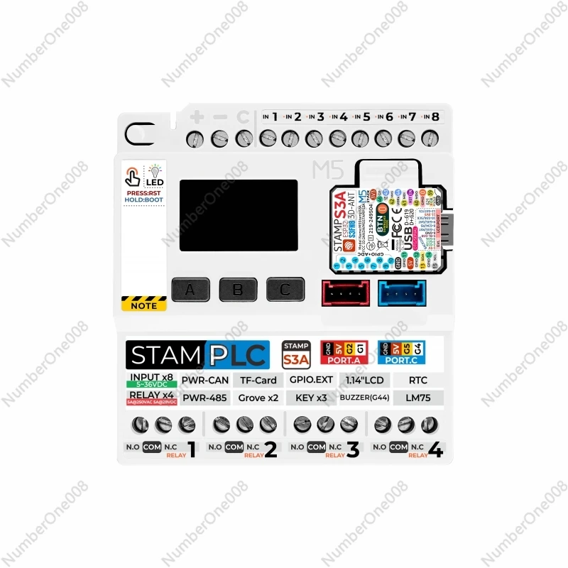 StamPLC Internet de las cosas Controlador lógico programable ESP32S3 Monitoreo de datos en la nube