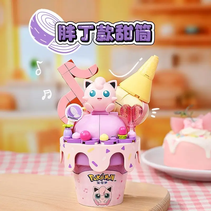 Новая серия мороженого Keeppley Pokémon, строительный блок, игрушка Пикачу Бульбазавр, настольный орнамент, модель, развивающие детские подарки