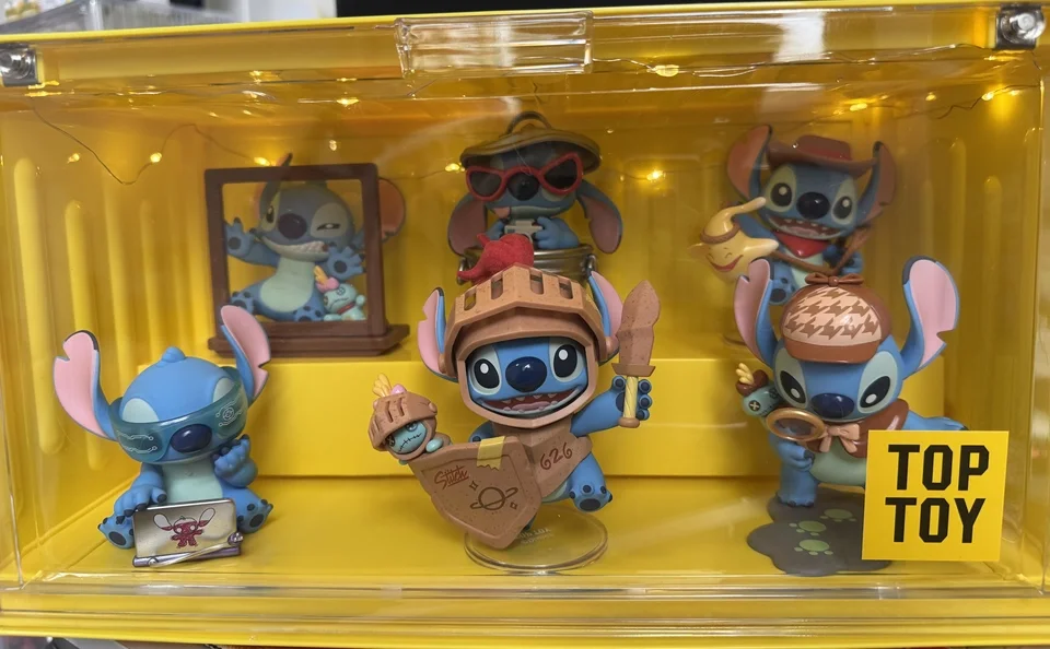 Boîte aveugle Disney Kawaii Stitch City Adventure Series, ornements de bureau, modèle tendance, jouets, cadeaux d'anniversaire pour enfants