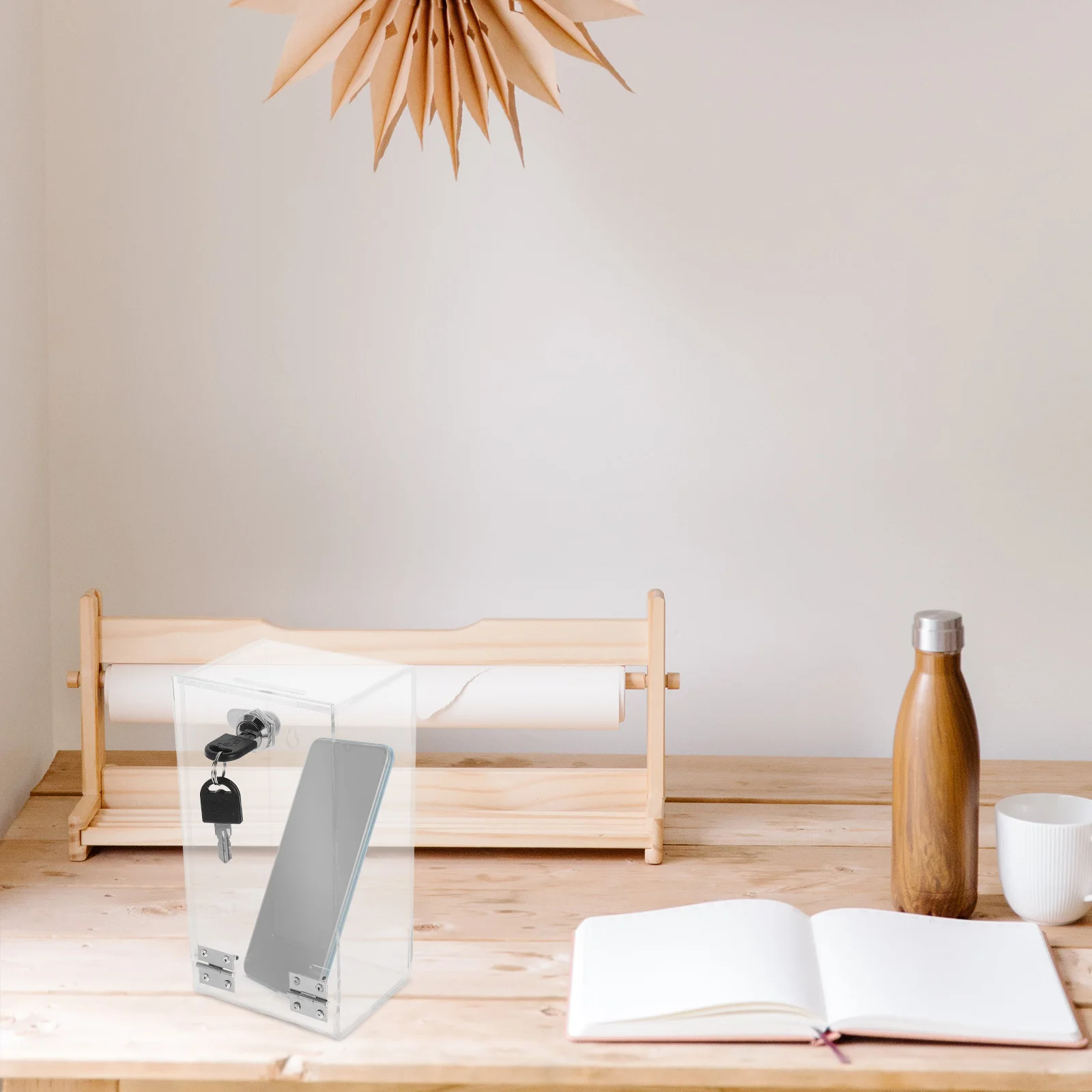 

Clear Cellphone Storage Cabinet Lock Security Transparent Mobile Organizer Box Office Phone Lock Box Phone Storage Cabinet