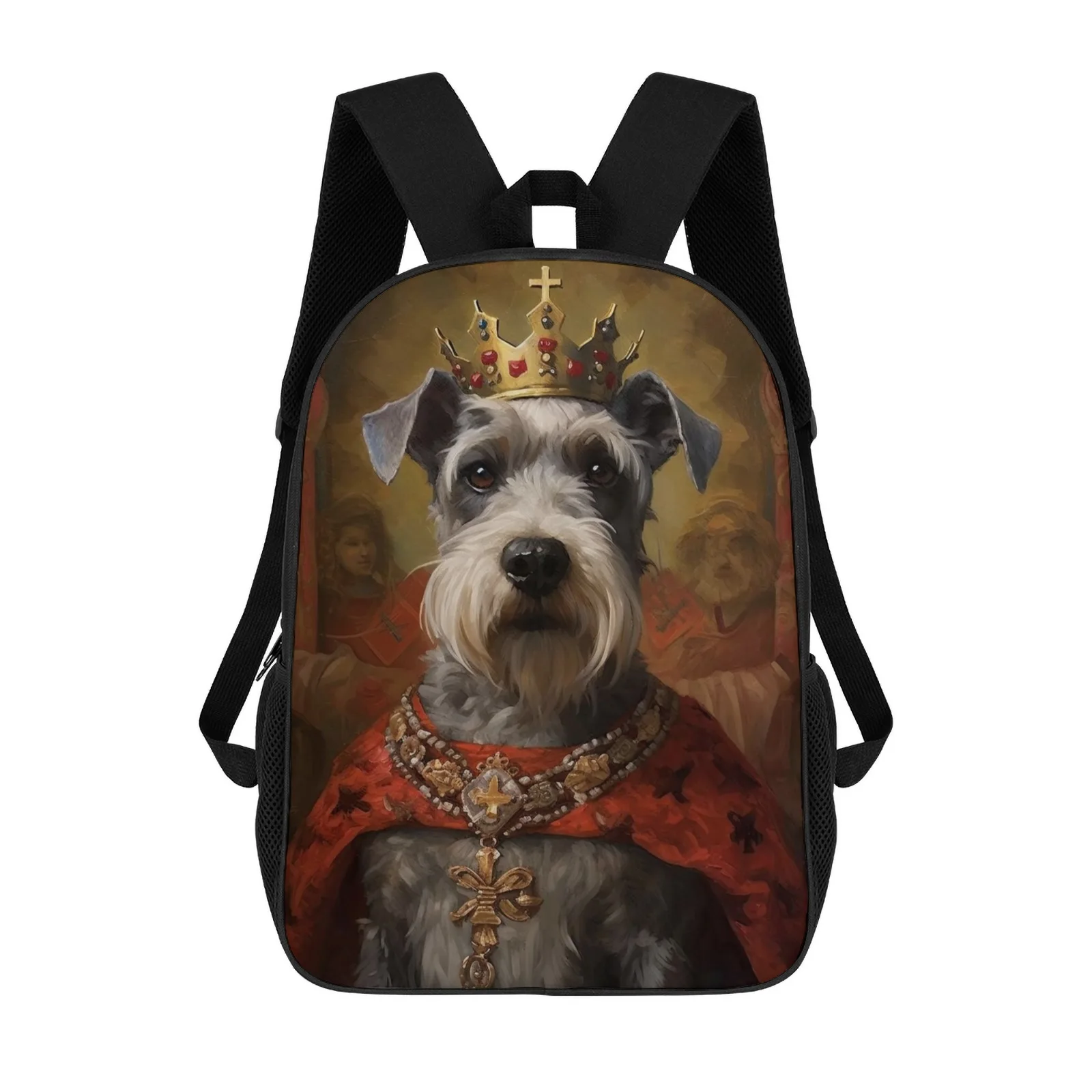 

Schnauzer The King Sac A Dos Printed School Backpacks For Teenagers Primary School Backpack 17 Inch School Backpack Bag