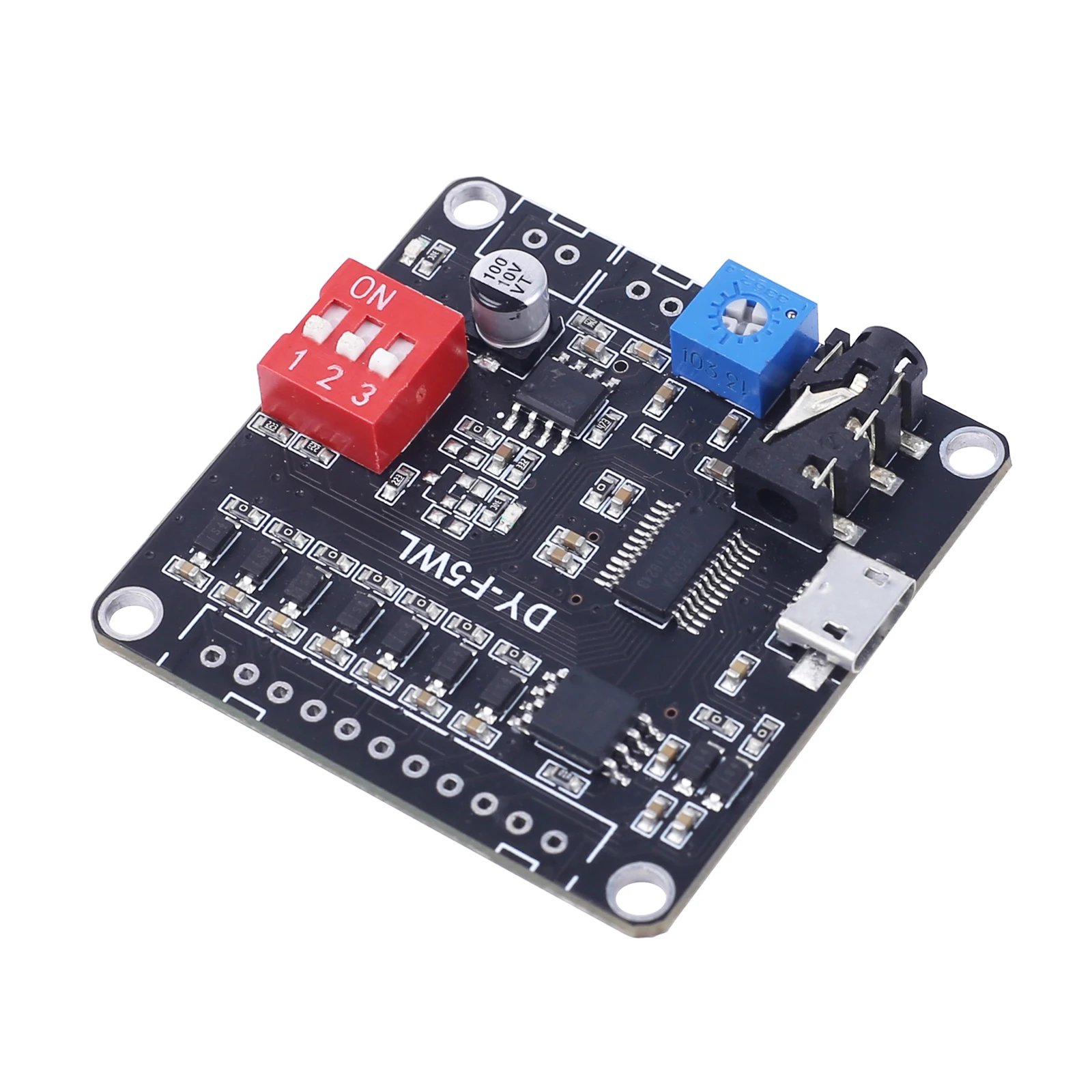 Mp3 Speler Geluidsmodule Voice Playback Board 5W Dc 3.7V/5V Muziek Eindversterker 32Mbit Flash Wav Uart Controller Voor Arduino