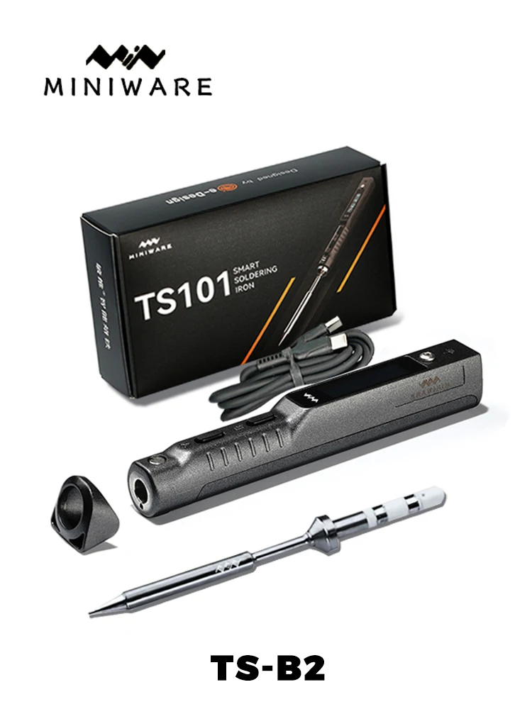 Original ts101 lötkolben 65w mini tragbar einstellbare temperatur lcd neues upgrade ts100 mit lötkolbens pitzen satz