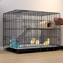 NARROW GAP LARGER SPACE Metal duck cage call chicken house cage small animals rabbit Hamster pigeon bunny cage with double doors
