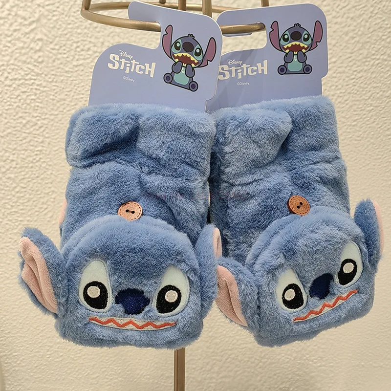 Guanti per bambini Disney Stitch guanti antivento per cartoni animati Kawaii Stitch ragazzi ragazze sport all\'aria aperta guanti caldi abbigliamento