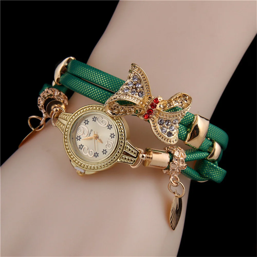 Simples Mulheres Relógios Redondos Senhoras Marca de Luxo Pulseira Relógio Bow Quartz Watch Straps Wristwatche Feminino Relógio Coreano