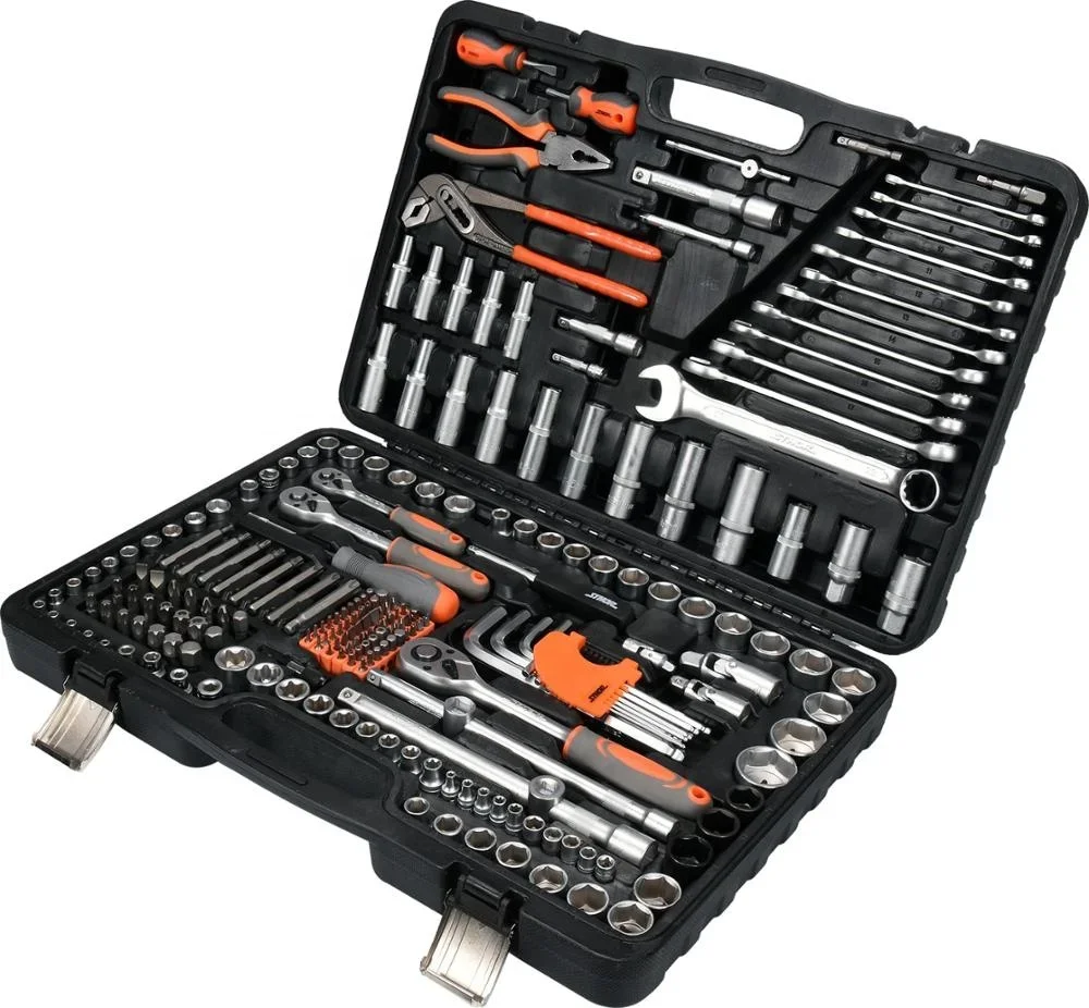 

1/2" 3/8" 1/4" 225 PCS Multi Functional Vehicle Toolbox General Tool Set Tools Bit Set Suit