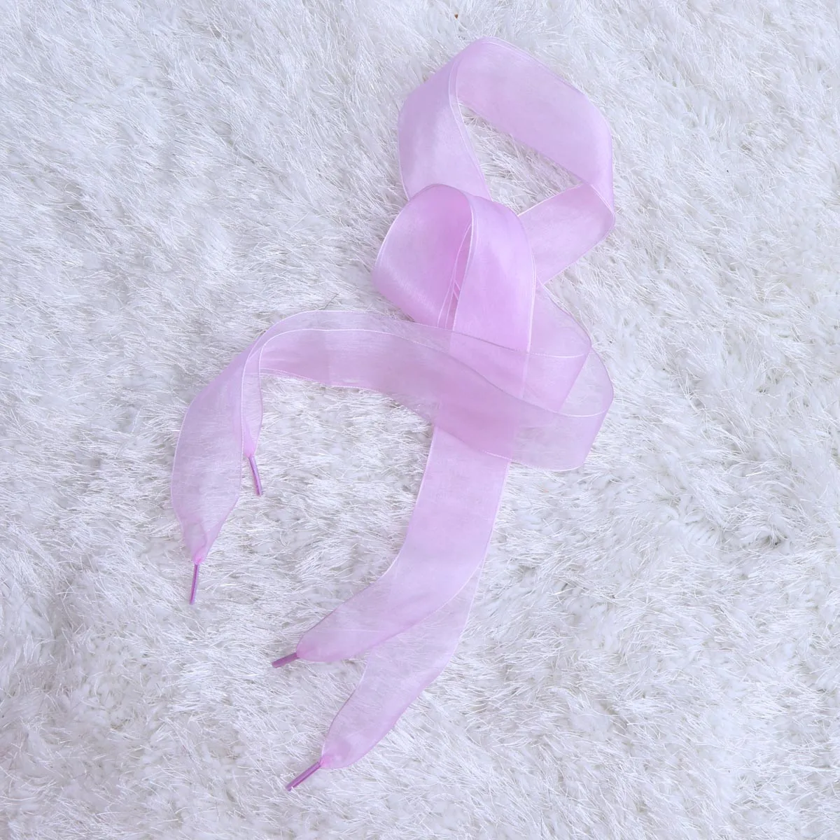 

Wide Lace Shoe Laces Lavender Thick Light Transparent Shoelaces for Dancing Party Sneakers Accessories Versatile Ribbon High