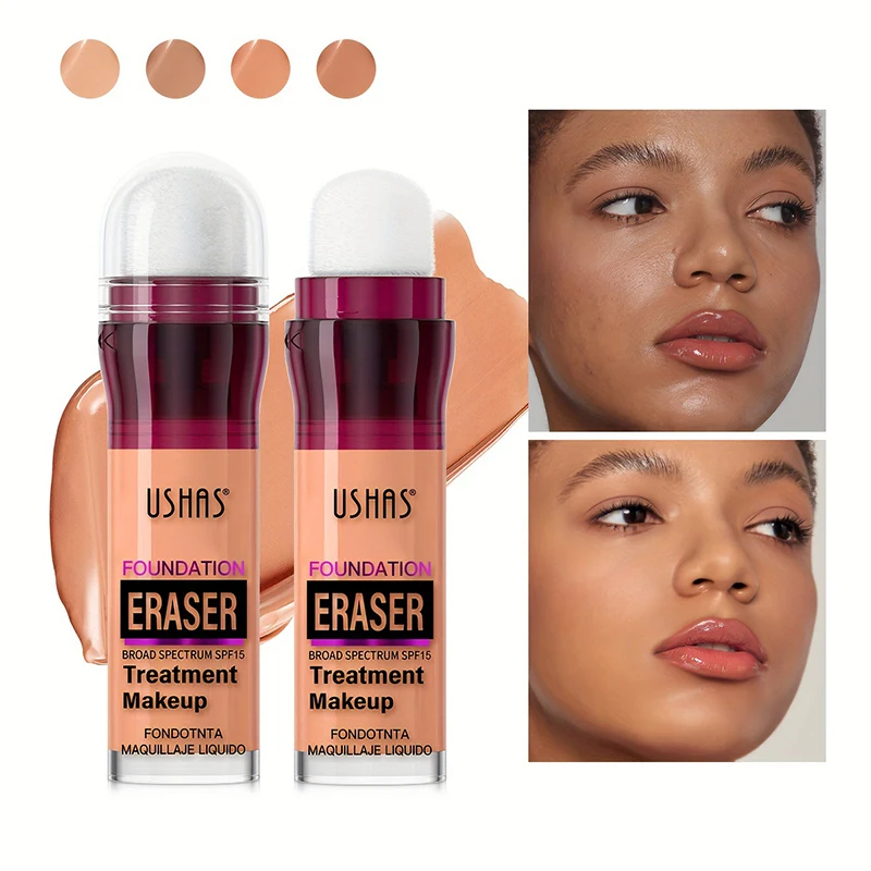 4 Farben Concealer flüssiger Schwamm mit Kopf voll effektiver Concealer lang anhaltendes feuchtigkeit spendendes und wasserdichtes Foundation Make-up